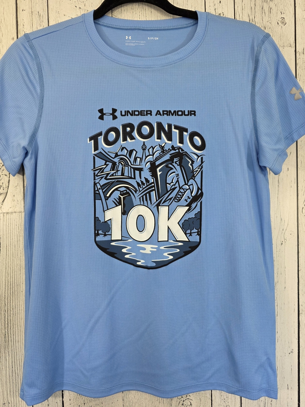 Under Armour Toronto 10K 2025 Running Shirt Blue Size Small